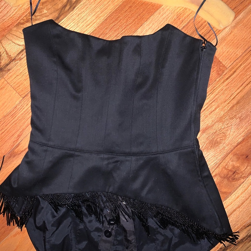 Black Strapless Escada Top
